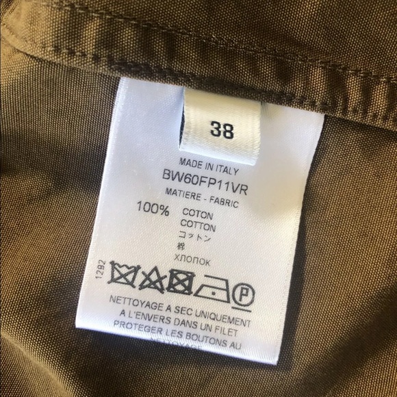Auth Givenchy Khaki 4G Military Shirt FR 38 US M - Picture 6 of 8
